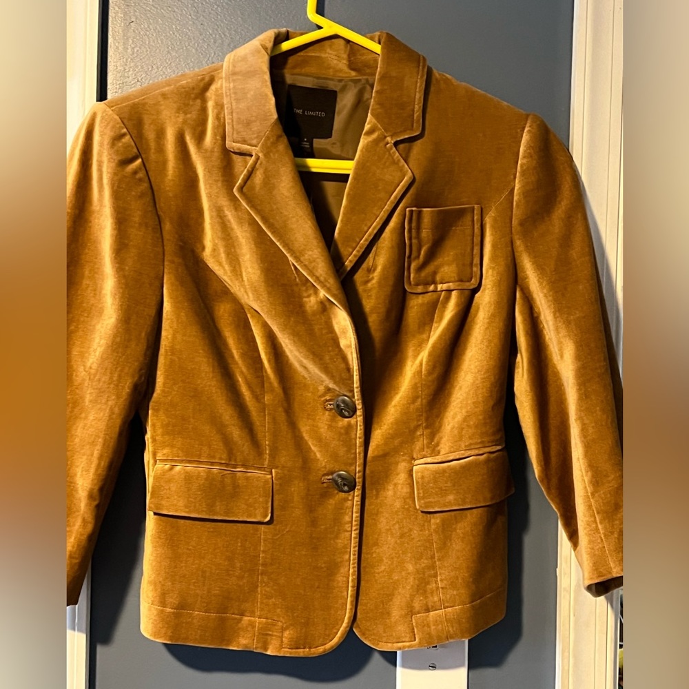 The limited Golden Velvet Blazer- new and never worn. Size small.